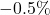 -0.5\%