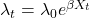 \lambda_t = \lambda_0 e^{\beta X_t}