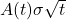 A(t) \sigma \sqrt{t}
