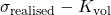 \sigma_{\text{realised}} - K_{\text{vol}}