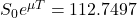 S_0e^{\mu T} = 112.7497