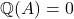 \mathbb{Q}(A) = 0