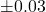 \pm 0.03