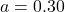 a = 0.30
