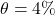 \theta = 4\%