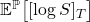 \mathbb{E}^{\mathbb{P}}\big[[\log S]_T\big]
