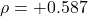 \rho = +0.587