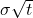 \sigma \sqrt{t}