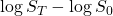 \log S_T - \log S_0